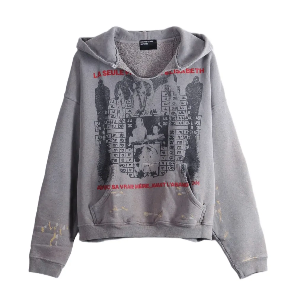 Photo D’Elisabeth Graphic-Print Distressed Hoodie